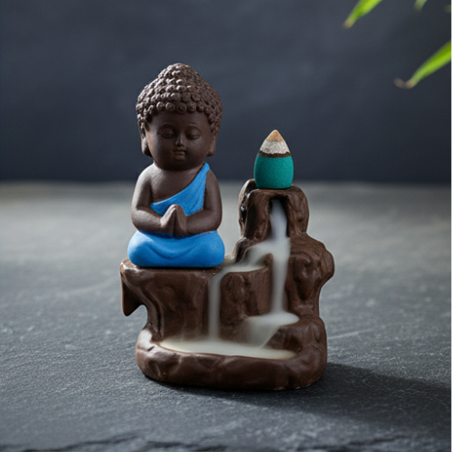 Buddha Monk Backflow Incense Burner