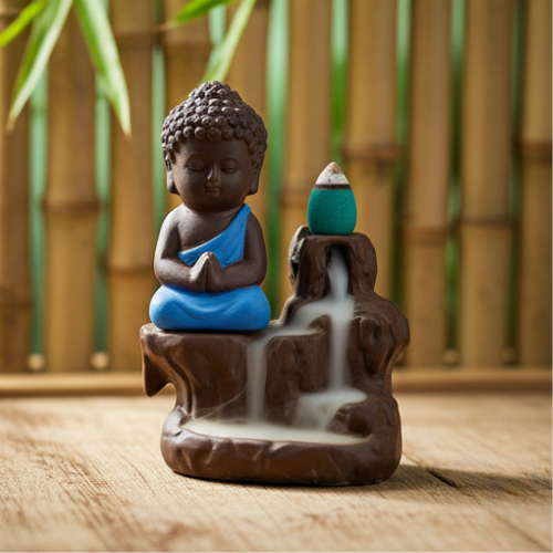 Buddha Monk Backflow Incense Burner