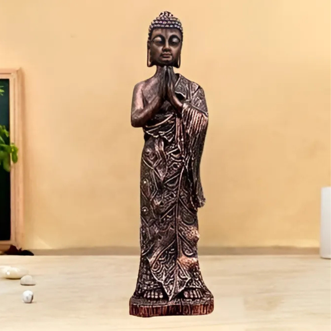 Standing Buddha Statue – Elegant Decorative Showpiece for Living Room